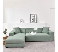 YKMYXZ， Fundas elásticas Impermeables for sofás seccionales en Forma de L de 2 y 3 plazas(Green,4 Seat(235~300cm))