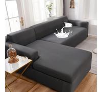 YKMYXZ， Fundas elásticas Impermeables for sofás seccionales en Forma de L de 2 y 3 plazas(Light Grey,4 Seat(235~300cm))