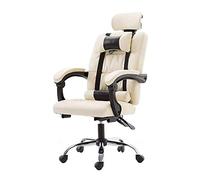 YKMYXZ, Gamichair, Silla ergonómica for Oficina y Ordenador, Respaldo Gamichair, Silla de Cuero for el hogar, Color Negro(Lightbeige)