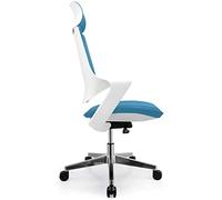 YKMYXZ, Gamichair, Zero Chair, Silla de Oficina con Respaldo Alto for Juegos, Soporte Lumbar Ajustable/Blanco Rojo(White Blue)