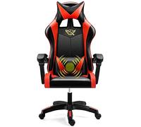 YKMYXZ, Gamiseats, Silla de Oficina for computadora de casa Gamie-Silla Deportiva ergonómica reclinable giratoria/D/a(Red,A)