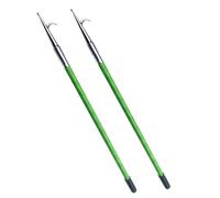 YKMYXZ, Ganchos de Agarre Verdes con Mango Antideslizante Negro, Herramienta de recuperación de Alcance for Carga Marina, Longitud de 3,2, 6,5 y 9,8 pies(Pack of 2,L 6.5ft/2m)