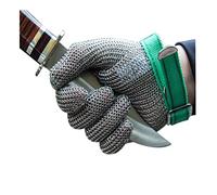 YKMYXZ Guantes anticorte de acero inoxidable, resistentes a cortes, seguridad alimentaria, nivel 9, con malla metálica, 6 tallas(1pcs/xxl)