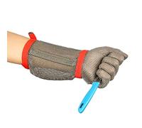YKMYXZ Guantes anticortes con brazos extendidos, resistentes a cortes, aptos for uso alimentario, for cocina, de malla metálica(Arm 8cm,1PCS/L)
