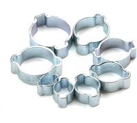 YKMYXZ, Juego de 10 abrazaderas de manguera de doble oreja, de 5 a 20 mm, con sinfín, for manguera de combustible y agua, 14 y 17 mm.(1417mm)
