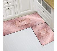 YKMYXZ Juego de 2 alfombras Antideslizantes Lavables for el Suelo, manteles Individuales for la Mesa Cocina, Felpudo Antideslizante Microfibra(50X80cm+50X160cm)