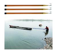 YKMYXZ, Juego de 3 Ganchos Salvavidas con Poste, versátiles Ganchos for Amarre de Barco, Luces de Cuerda, Varilla telescópica for Muelle.(3 Pcs Yellow,4m 1.2m(13.1 3.9 ft))