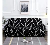 YKMYXZ, Juego de Fundas de sofá for Varias Personas con Estampado de Moda y Fundas de Almohada a Prueba de Polvo, diseño elástico Antideslizante for el hogar.(Black Strips,235 300cm 4 Seater)