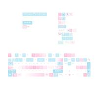 YKMYXZ, Juego de Teclas de 131 Teclas de Altura, sublimadas por Calor, con temática de Pastel for teclados mecánicos.