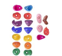 YKMYXZ Kit de Agarre for Pared Escalada en Roca, for Juegos Deportivos áreas, for Manos y pies, for Soporte Marco(Color 19pcs Without Screw)