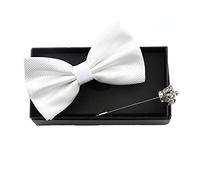 YKMYXZ lazo, Con un giro, conjunto de broche color sólido for hombre, satén, cuadrícula fina, mariposa, rosa, flor, araña, azul, rojo, pajaritas(Set 55)