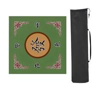 YKMYXZ, Mahjong table mat Tapetes for Juegos de Mesa, for Mesa con Bolsa de Almacenamiento, tapete Mahjong Engrosado Antideslizante y con reducción de Ruido, for Mahjon Poker(Green,80x80cm (31.49x31.4