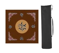 YKMYXZ, Mahjong table mat Tapetes for Juegos de Mesa, for Mesa con Bolsa de Almacenamiento, tapete Mahjong Engrosado Antideslizante y con reducción de Ruido, for Mahjon Poker(Brown,70x70cm (27.55x27.5
