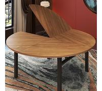 YKMYXZ, Mesa de Comedor de Madera sin Patas, Mesa Redonda for Banquetes de Restaurante Comercial, 1,8 cm de Grosor.(Walnut Wood,180 cm (70 Inch))