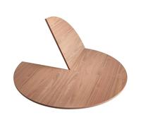 YKMYXZ, Mesa de Comedor de Madera sin Patas, Plegable, de un Cuarto de círculo, for Fiestas en Interiores y hogares, fácil de Guardar.(Walnut Wood,140 cm (55 Inch))