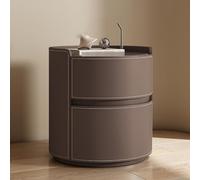 YKMYXZ mesilla de Noche, Organizador de tocador con Estante de Almacenamiento, cómoda for Dormitorio, Sala de Estar, Espacio pequeño(Dark Brown,45x45x50cm)