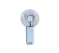 YKMYXZ Mini ventilador portátil recargable por USB, ventiladores de mano con Base, ventilador portátil de mano for exteriores de verano con soporte for teléfono(Blue)