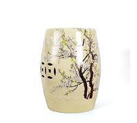 YKMYXZ Nuevo Taburete de Tambor Chino for el hogar, Taburete de cerámica for Sala de Estar, Taburete Redondo for jardín, Tambor, Vintage, for Dormitorio, Sala de Estar, jardín(Creamy White)
