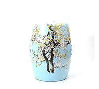 YKMYXZ Nuevo Taburete de Tambor Chino for el hogar, Taburete de cerámica for Sala de Estar, Taburete Redondo for jardín, Tambor, Vintage, for Dormitorio, Sala de Estar, jardín(Light Blue)