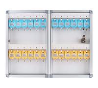 YKMYXZ, Organizador de Llaves de Pared for el hogar y la Oficina, con 4 Compartimentos, de aleación de Aluminio.(24 Keys)