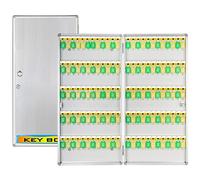 YKMYXZ, Organizador de Llaves Grande con Capacidad for 120 Llaves y Etiquetas de Colores. Caja de Seguridad de aleación de Aluminio for Llaves de Hotel.