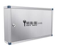 YKMYXZ, Organizador de Llaves pequeño for el hogar, con 20 Llaves, for Montar en la Pared, de Acero Inoxidable Grueso con Esquinas Redondeadas y Cerradura.(Silver)