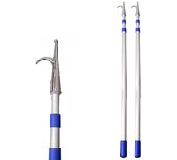 YKMYXZ, Paquete de 1, 2, 3 y 4 Postes de Empuje for embarcaciones comerciales con Gancho de Acero Inoxidable for Lagos, Costas y Salvavidas.(2 Pack,6m (19' 8inch))