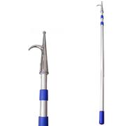 YKMYXZ, Paquete de 1, 2, 3 y 4 Postes de Empuje for embarcaciones comerciales con Gancho de Acero Inoxidable for Lagos, Costas y Salvavidas.(1 Pack,5m (16' 5inch))