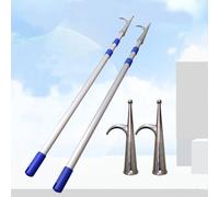 YKMYXZ, Paquete de 2 Postes telescópicos Resistentes for Botes, de Aluminio Ligero, Extensibles, for Rescate, Herramientas de jardín, Equipo de navegación (200 cm)((16.4ft) 500cm)