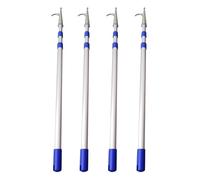 YKMYXZ, Paquete de 4 Ganchos de Empuje Extensibles for Barcos, de 2, 3, 4, 5 y 6 m, de Aluminio con Ganchos de Acero Inoxidable 316.(Length 2m (6' 7inch))