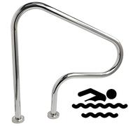 YKMYXZ, Pasamanos de piscina de 3 curvas, pasamanos de acero inoxidable, agarre cómodo, pasamanos for montaje en cubierta
