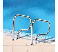 YKMYXZ, Pasamanos for piscinas enterradas, barandilla de escalera de acero inoxidable for piscina, pasamanos con placa base de montaje rápido, juego completo