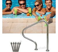 YKMYXZ, Pasamanos resistentes para piscina, pasamanos para piscina, barandilla de piscina con cubiertas de pasamanos azul rey de 4 pies