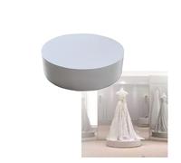 YKMYXZ Pedestal de exhibición redondo, base cilíndrica for tienda ropa, pedestal cilíndrico madera con capacidad carga 100 kg(White,60x15cm/23.6x5.9in)