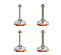YKMYXZ， Pies niveladores, 4 piezas de almohadillas de goma TPU antideslizantes M12 for pies niveladores, base de 40 mm de diámetro, gabinete ajustable, banco de trabajo, maquinaria(D40*M12*100)