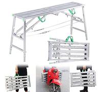 YKMYXZ， Plataforma de Trabajo de Altura Ajustable, andamio Plegable portátil, Escalera, Taburete, Banco de Trabajo for renovación, Lavado de vehículos, Limpieza y Bricolaje, 160 cm(180cm)