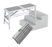 YKMYXZ, Plataforma de Trabajo Multiusos de 15,7 Pulgadas de Ancho, andamio, Escalera, Taburete, Banco de Trabajo con Altura Ajustable de 5 velocidades.(A,160x40cm)