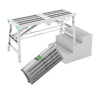 YKMYXZ, Plataforma de Trabajo Multiusos de 15,7 Pulgadas de Ancho, andamio, Escalera, Taburete, Banco de Trabajo con Altura Ajustable de 5 velocidades.(B,160x40cm)