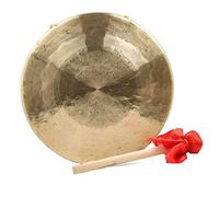 YKMYXZ, Platillo de gong de latón portátil, instrumento de percusión de gong de latón con dos martillos, adecuado for orquestas de ópera y iglesias.(33cm)