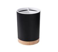 YKMYXZ, Portacuchillos, cubeta de almacenamiento for vajilla de cocina, soporte for utensilios, escurridor de cubiertos, bloque de cuchillos de plástico desmontable con 3 divisiones(Black)