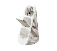 YKMYXZ, Portacuchillos de 3 formatos, soporte vertical for utensilios, escurridor de cubiertos, soporte for fregadero, soporte for cucharas, palillos y tenedores, bloque de cuchillos(White)