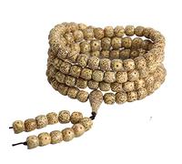 YKMYXZ Pulsera Bodhi de 108 estrellas y luna, collar cuentas, semillas oro, for hombres mujeres, oración meditación