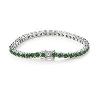 YKMYXZ, Pulsera de tenis de moissanita de 4 mm for mujer Color D VVS1 Pulsera de diamantes verdes con claridad Pulsera de moissanita de plata de ley S925 con certificado,