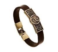 YKMYXZ, Pulsera vintage PU Taiji Bagua Yin Yang