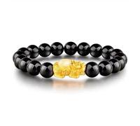 YKMYXZ, Pulseras de oro arena for hombres y mujeres con incrustaciones de jade, cuentas de Buda