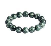 YKMYXZ Pulseras elásticas de cristal dragón verde for meditación, yoga, sanación espiritual y energía positiva, 14 mm(8mm)
