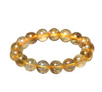 YKMYXZ Pulseras elásticas de cuarzo rutilado oro natural 13 mm for hombre y mujer con cuentas piedras preciosas(16mm)