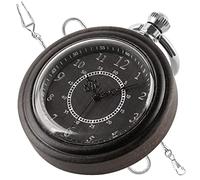 YKMYXZ Relojes de Bolsillo Antiguos Madera bambú Hechos a Mano con Cadena for Hombre, Colgante y Caja Regalo(Black)