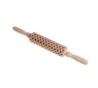 YKMYXZ， Rodillo de amasar 3D con diseño de flores y animales, de madera grabada, for Navidad, hecho en casa.(Model1)