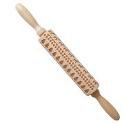 YKMYXZ， Rodillo de madera for impresión navideña, tallados de madera, relieve, alce, copo de nieve, árbol de Navidad, muñeco de nieve, galleta(Skyblue)